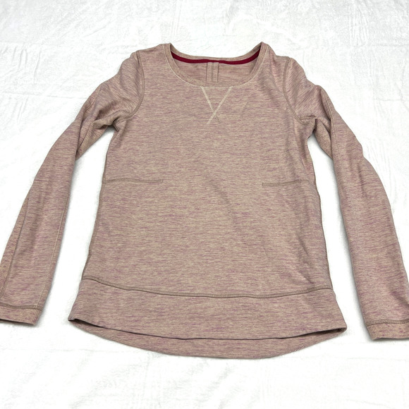 Lululemon Exhalation Sweatshirt Womens 6 Pink Pullover Activewear Stretch Crew - Picture 1 of 7